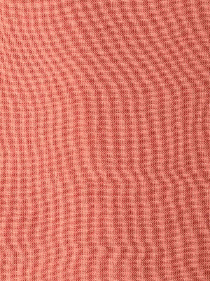 Peach Floral Print Linen Blend Unstitched Suit &amp; Pant With Linen Dupatta