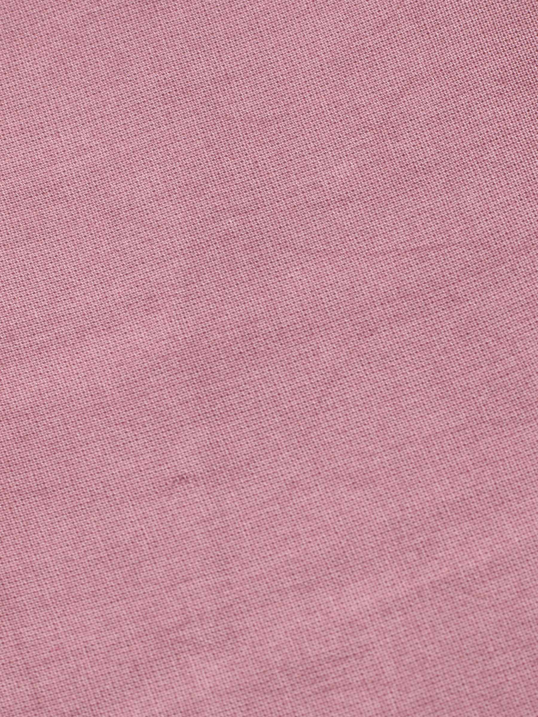 Dull Pink Printed Chanderi Unstitched Suit &amp; Pant With Chanderi Dupatta