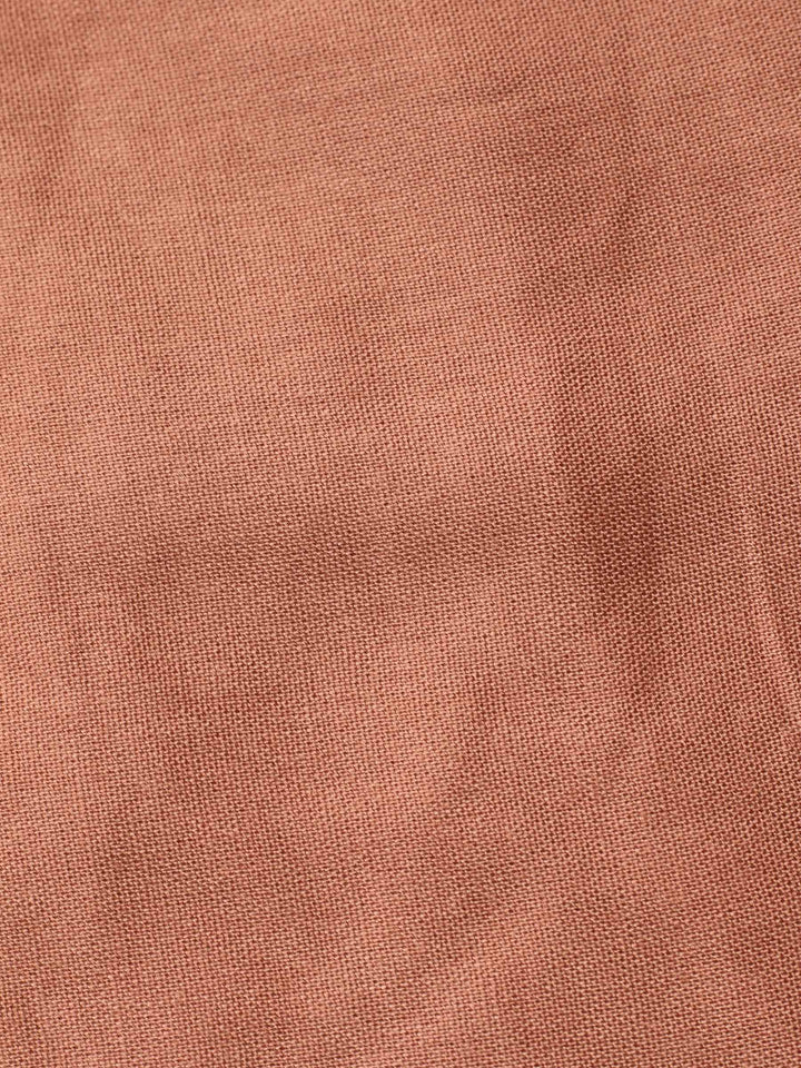 Peach Pink Printed Chanderi Unstitched Suit &amp; Pant With Chanderi Dupatta