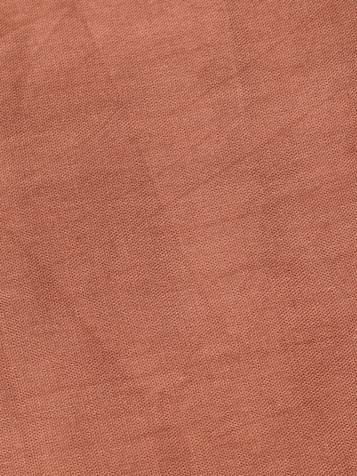 Dull Pink Printed Chanderi Unstitched Suit &amp; Pant With Chanderi Dupatta
