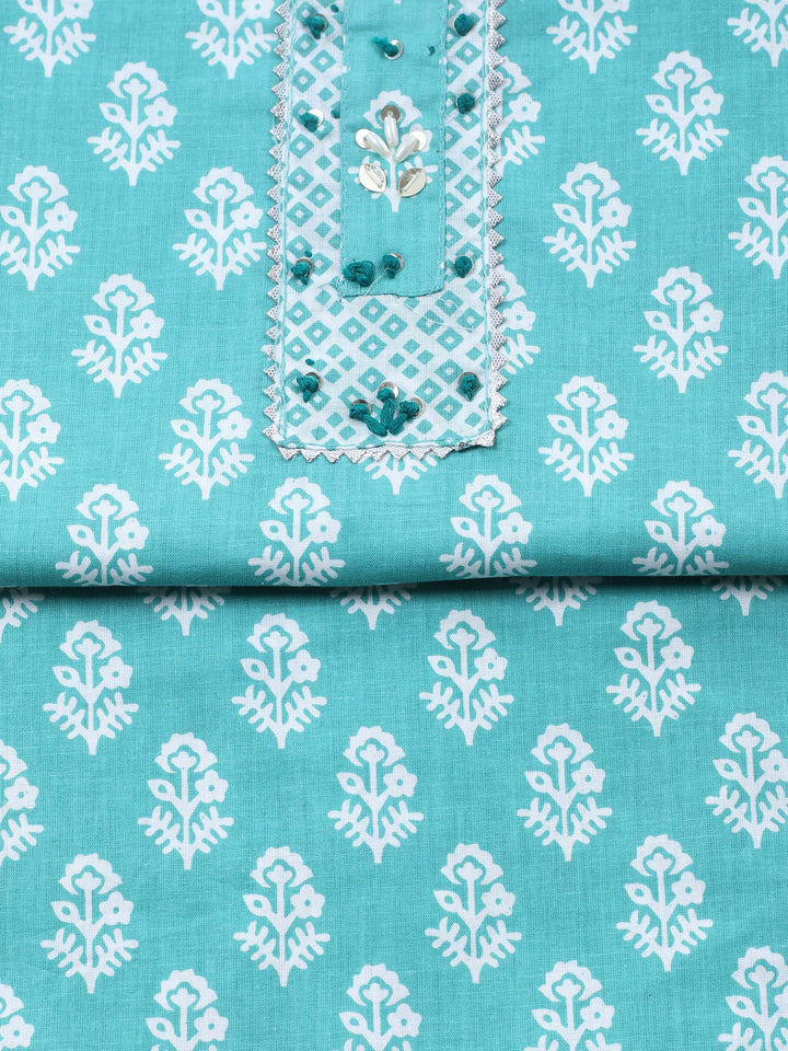 Embroidered Cotton Blend Unstitched Suit With Dupatta