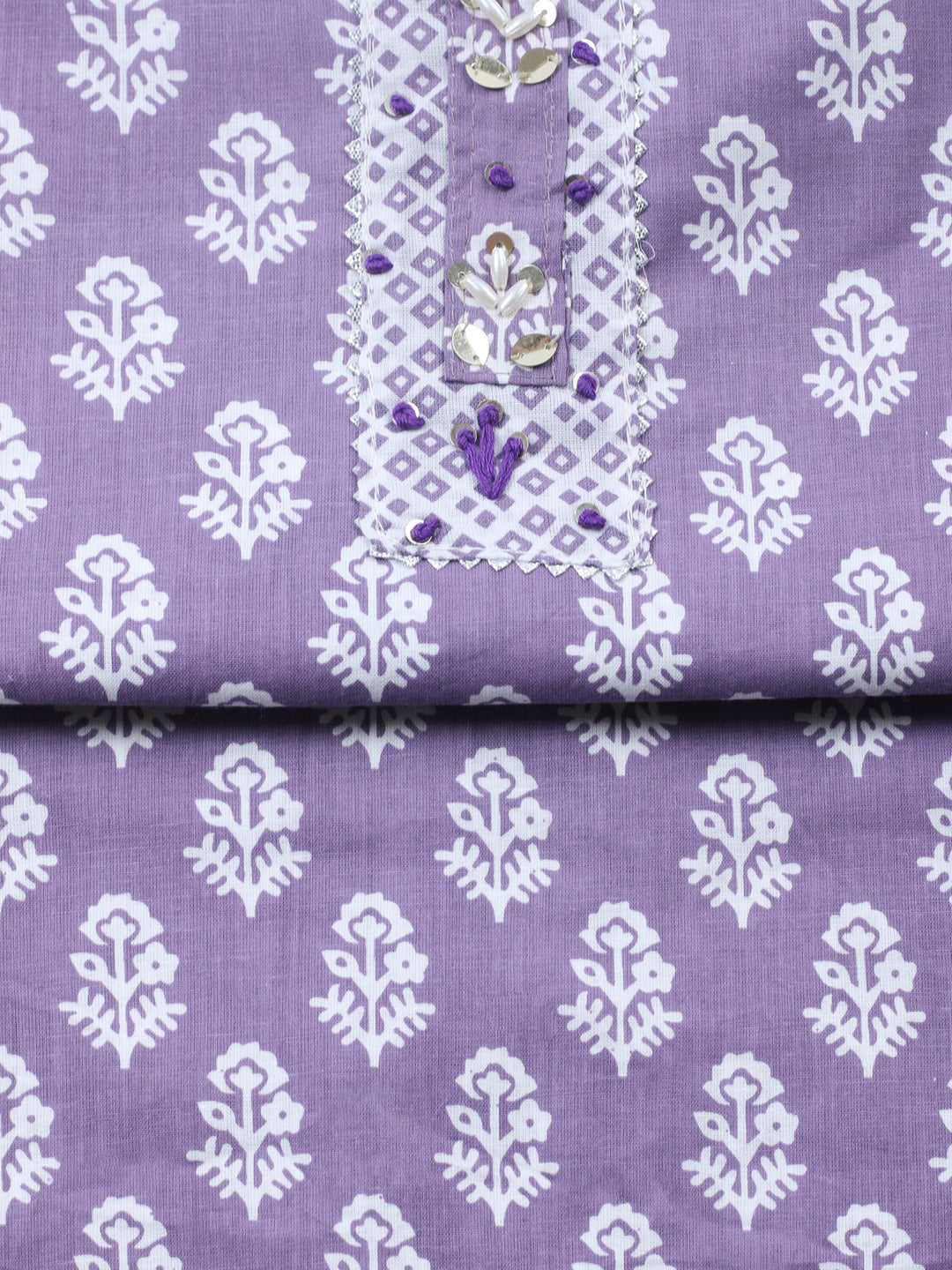 Embroidered Cotton Blend Unstitched Suit With Dupatta