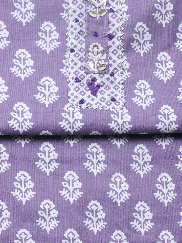 Embroidered Cotton Blend Unstitched Suit With Dupatta