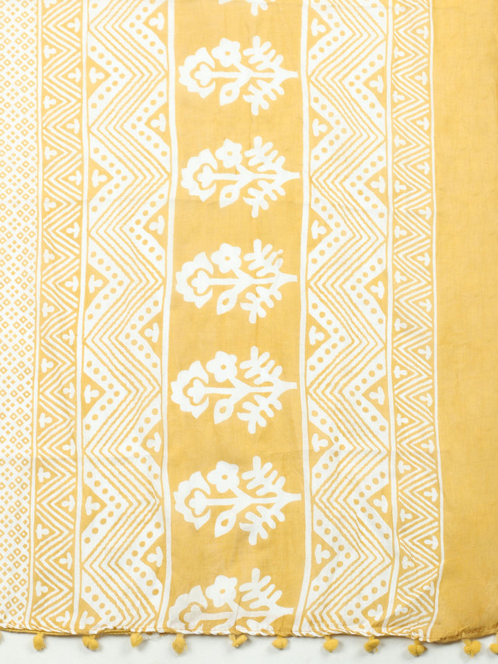Embroidered Cotton Blend Unstitched Suit With Dupatta