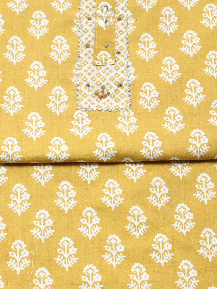 Embroidered Cotton Blend Unstitched Suit With Dupatta