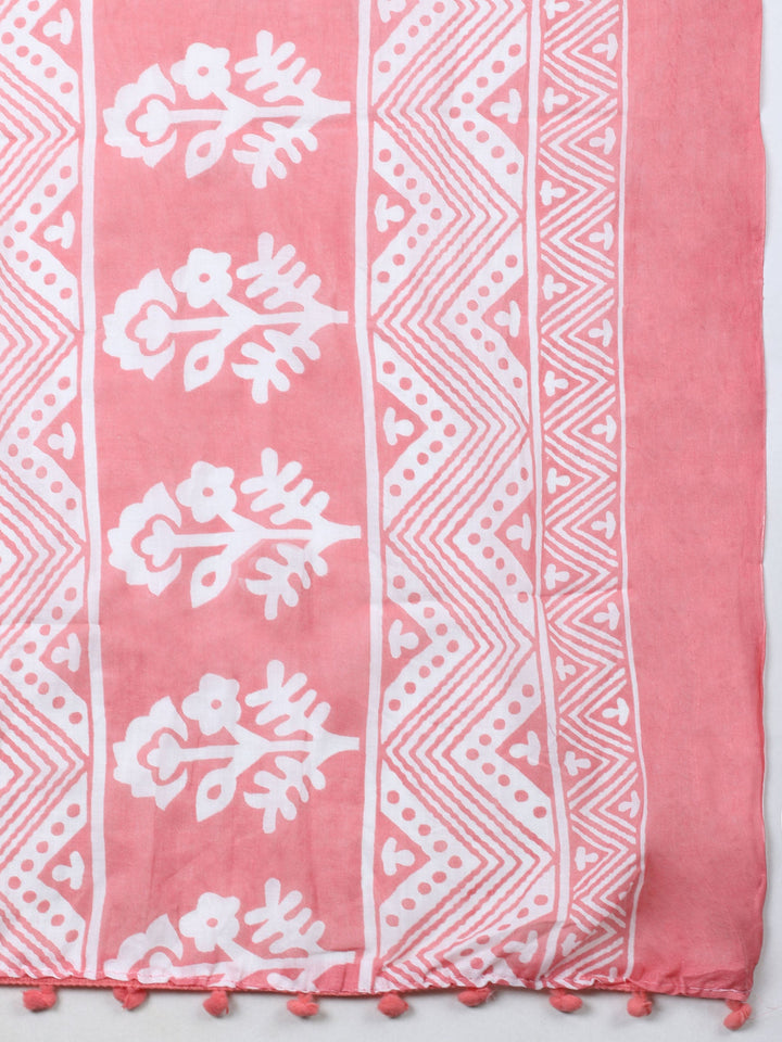 Embroidered Cotton Blend Unstitched Suit With Dupatta