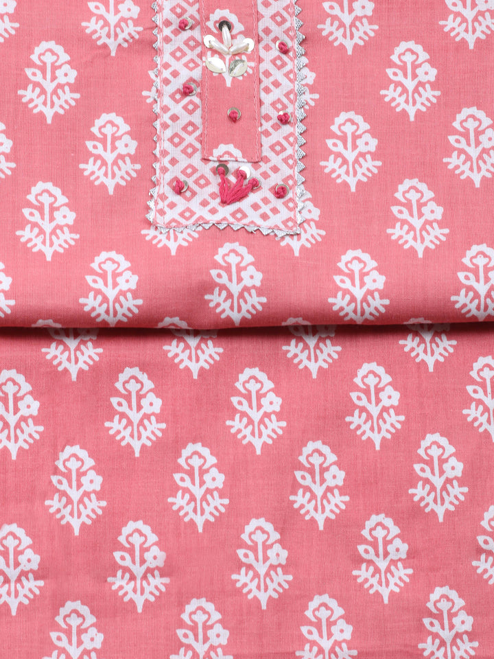 Embroidered Cotton Blend Unstitched Suit With Dupatta