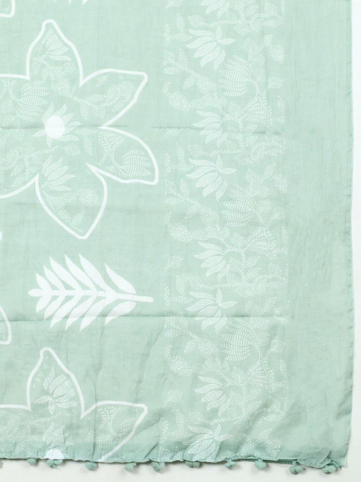 Embroidered Cotton Blend Unstitched Suit With Dupatta
