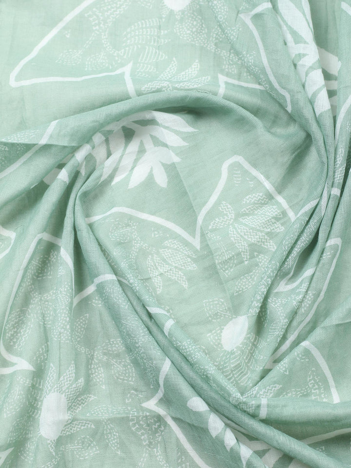 Embroidered Cotton Blend Unstitched Suit With Dupatta
