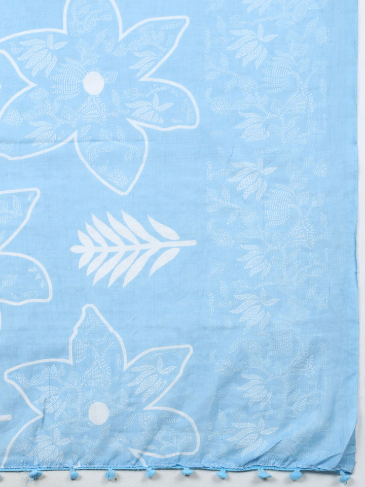 Embroidered Cotton Blend Unstitched Suit With Dupatta