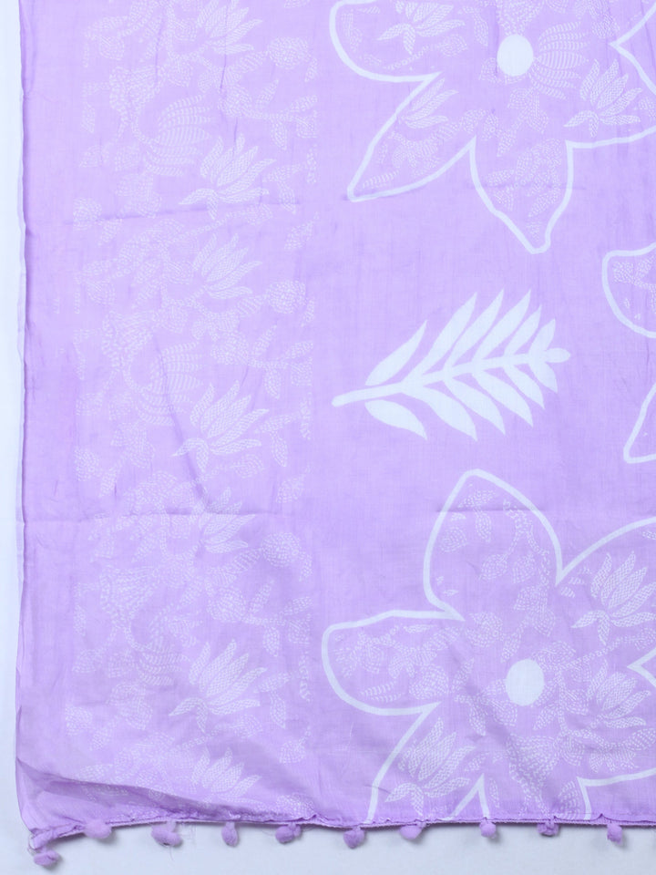 Embroidered Cotton Blend Unstitched Suit With Dupatta