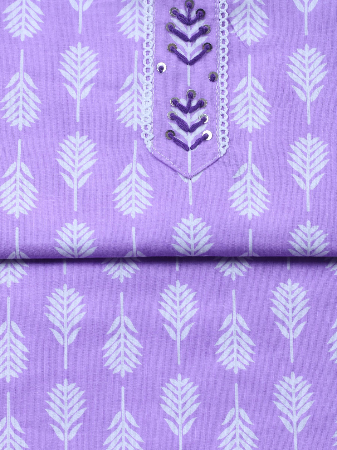 Embroidered Cotton Blend Unstitched Suit With Dupatta