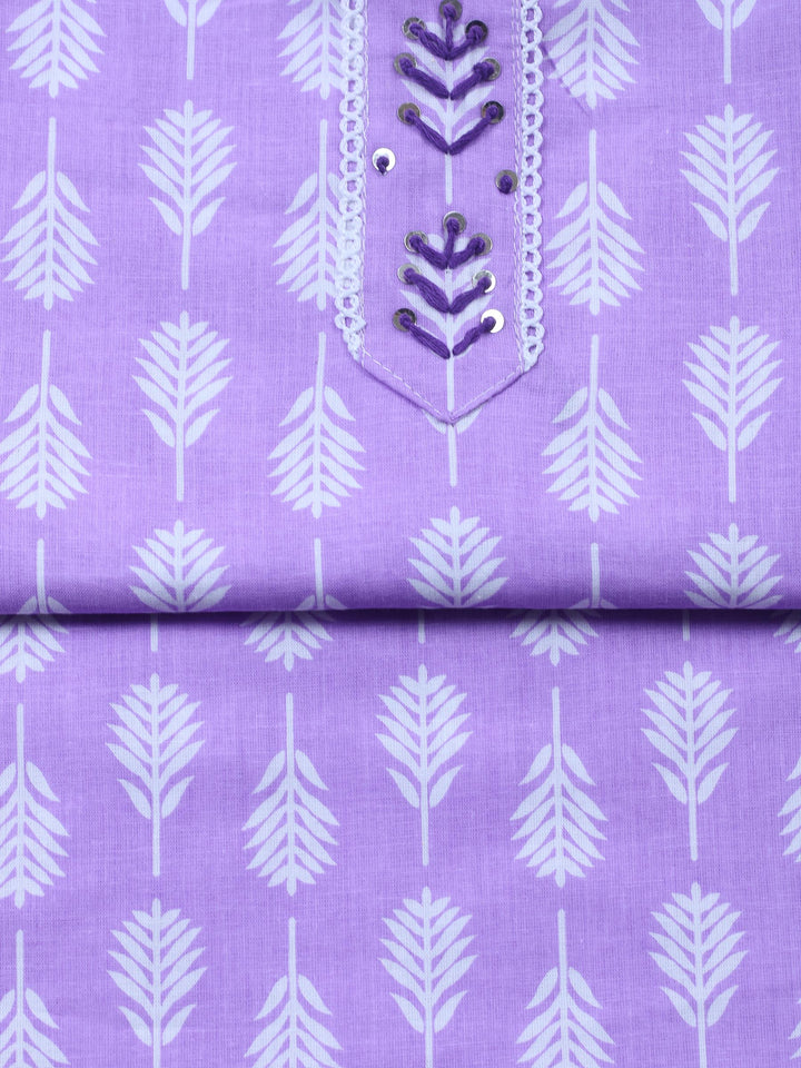 Embroidered Cotton Blend Unstitched Suit With Dupatta