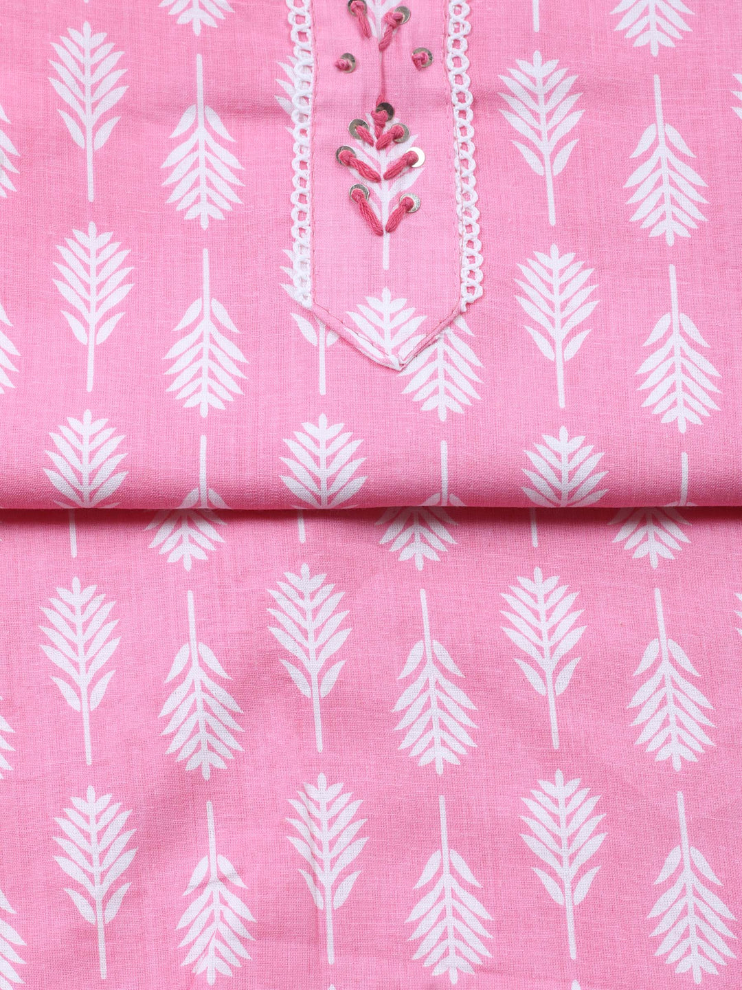 Embroidered Cotton Blend Unstitched Suit With Dupatta