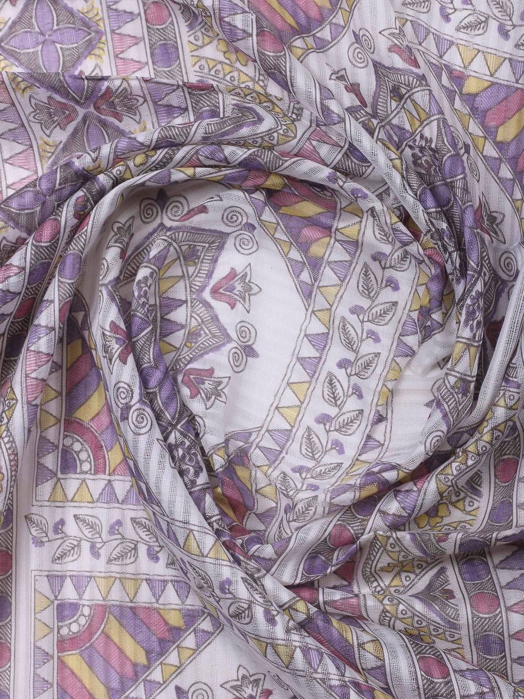 Onion Pink Printed Cotton Blend Unstitched Dress Material