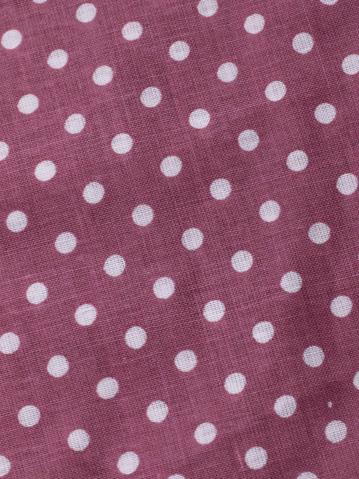 Onion Pink Printed Cotton Blend Unstitched Dress Material