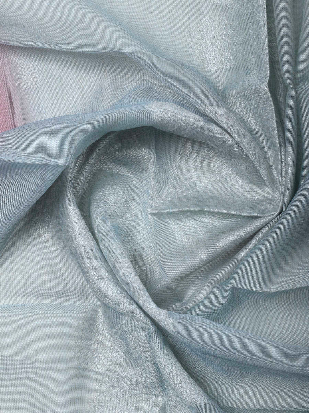 Grey Woven Design Chanderi Unstitched Dress Material