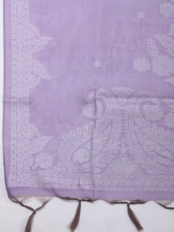 Pink Woven Design Chanderi Unstitched Dress Material