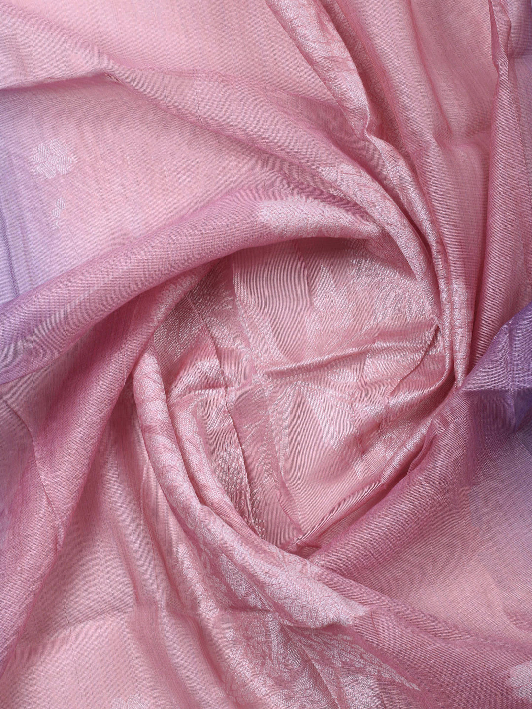 Pink Woven Design Chanderi Unstitched Dress Material