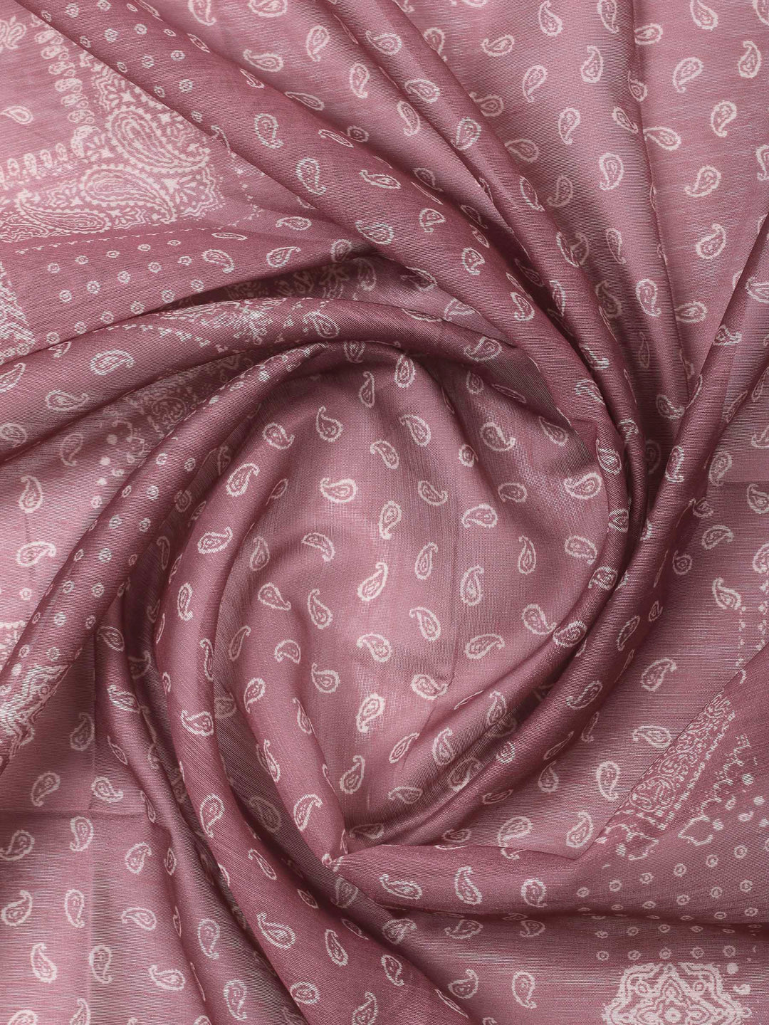Onion Pink Printed Chanderi Unstitched Dress Material