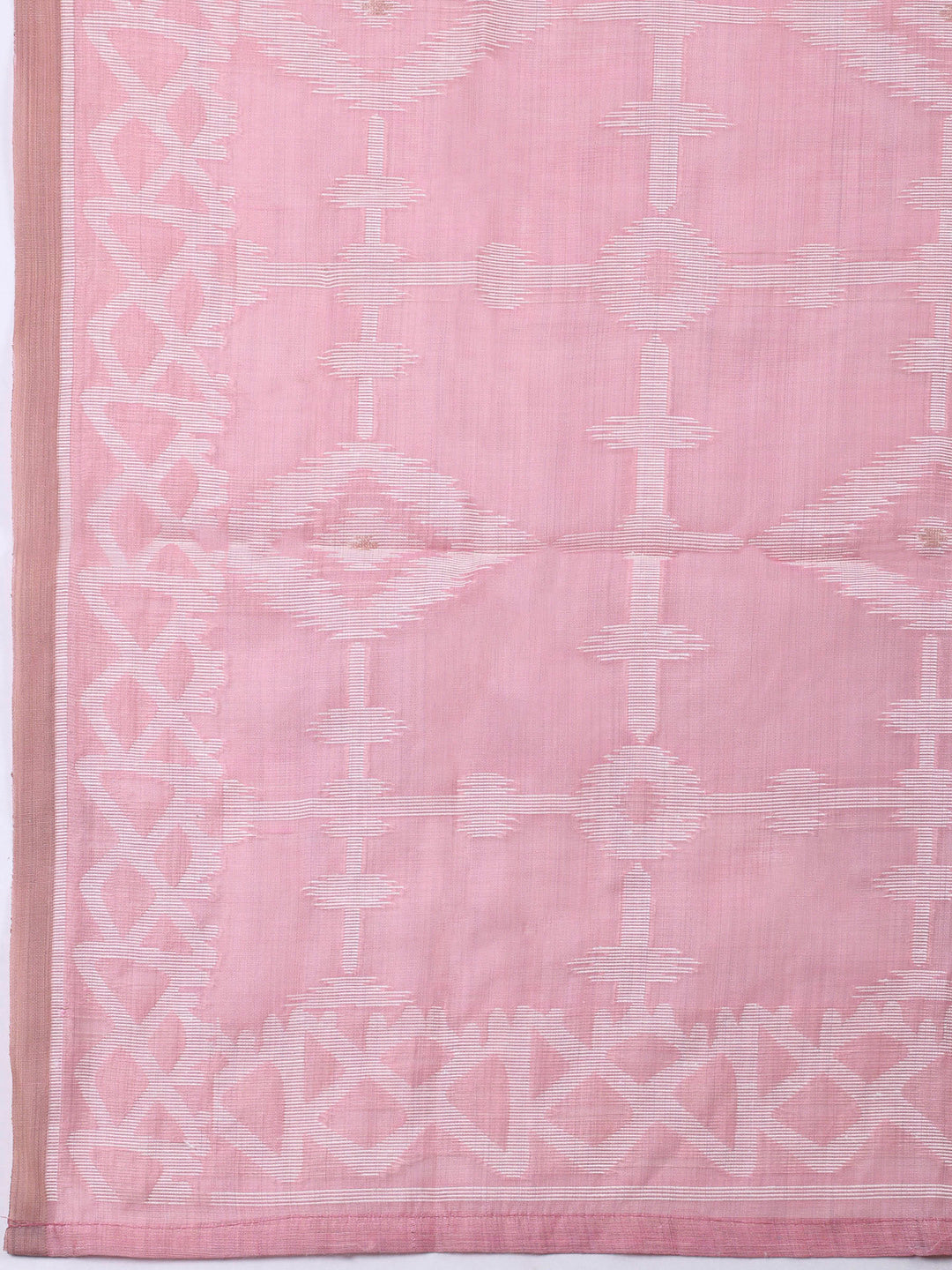 Pink Embroidery Chanderi Unstitched Dress Material