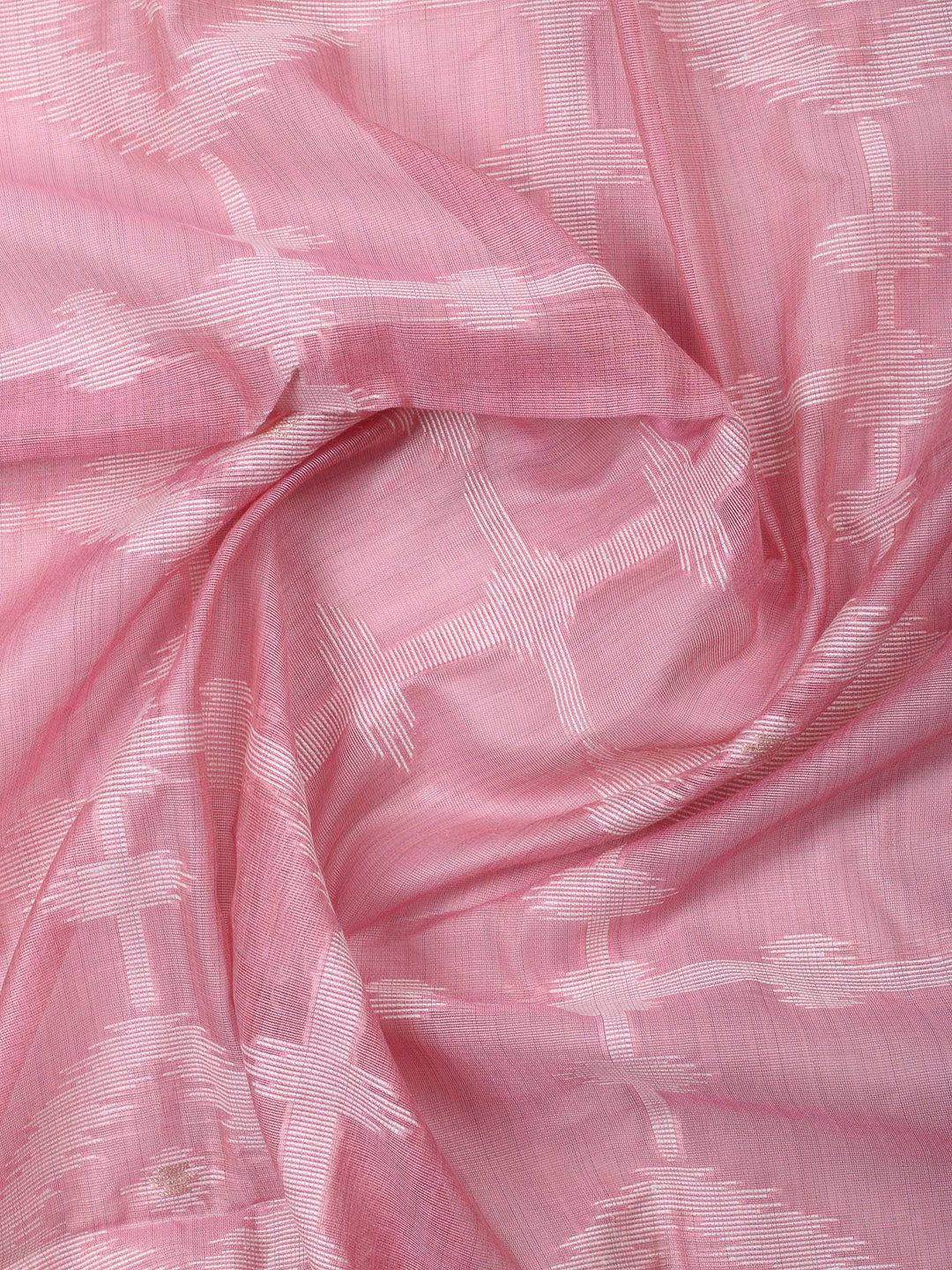 Pink Embroidery Chanderi Unstitched Dress Material