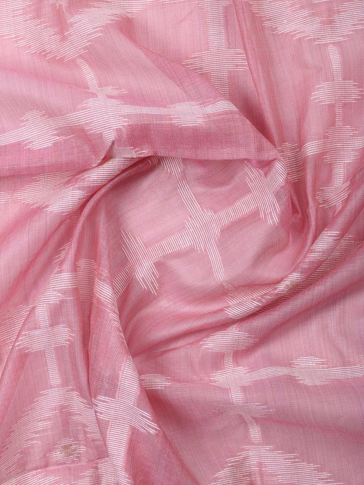 Pink Embroidery Chanderi Unstitched Dress Material