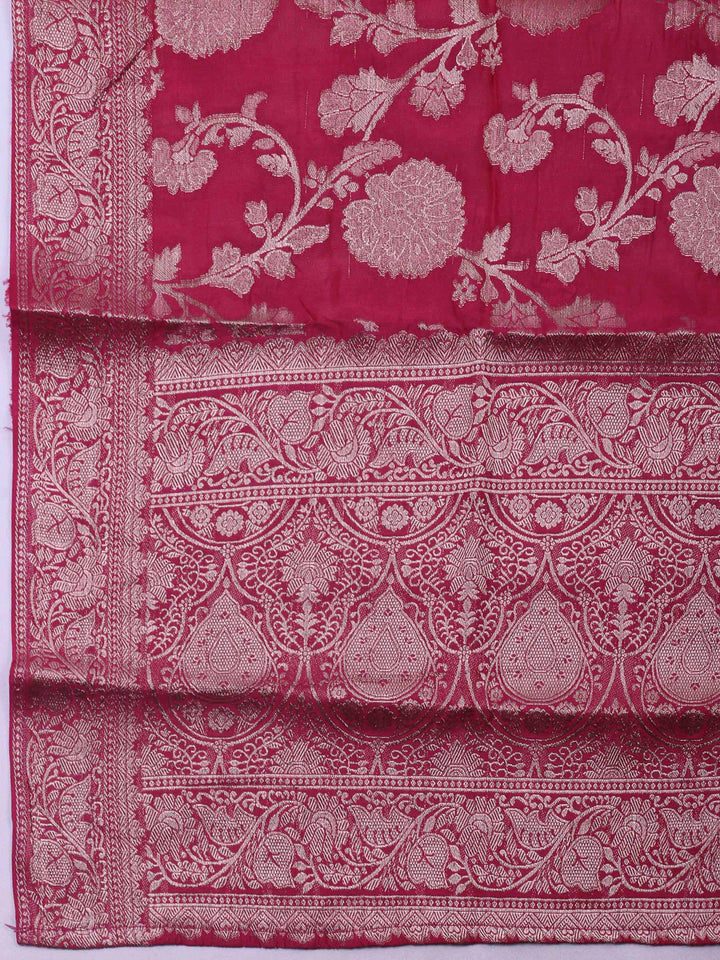 Rani Embroidery Chanderi Unstitched Dress Material