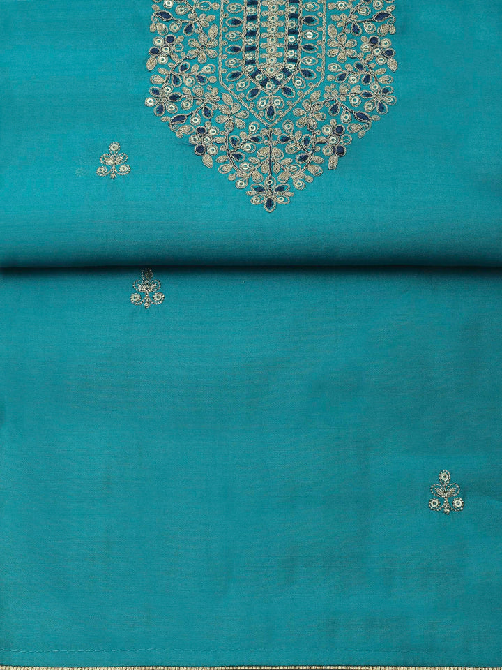 Firozee Embroidery Chanderi Unstitched Dress Material