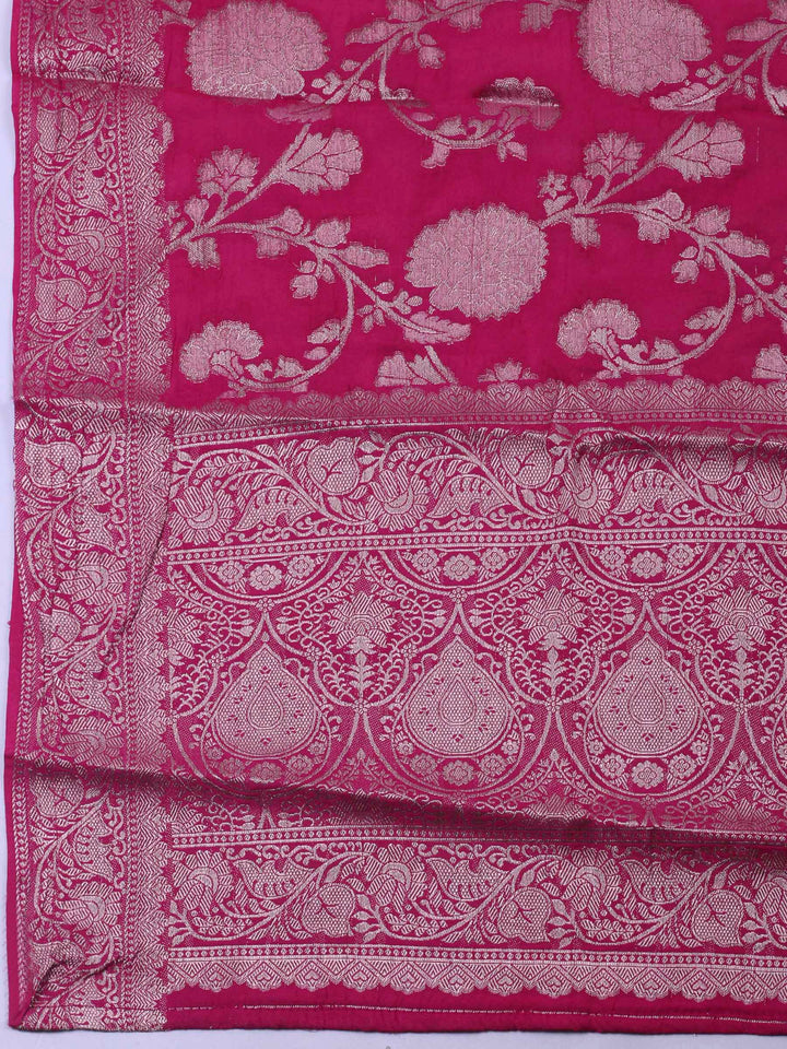 Rani Embroidery Chanderi Unstitched Dress Material
