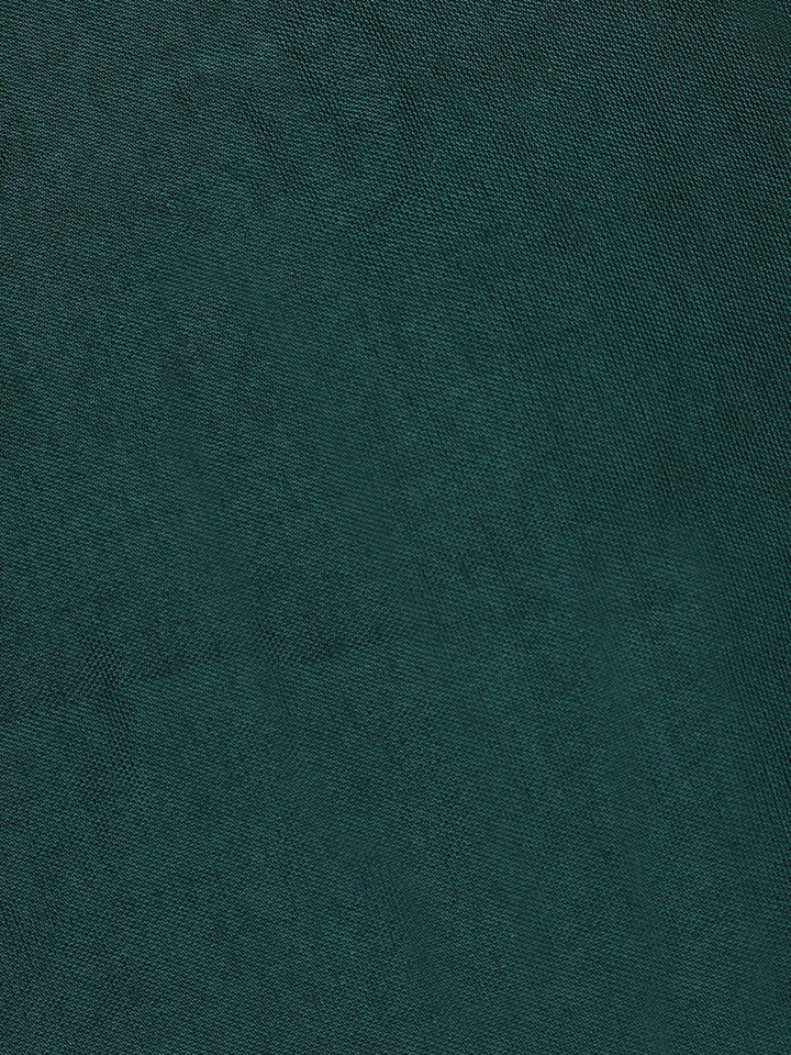 Bottle Green Chanderi Embroidered Unstitched Dress Material