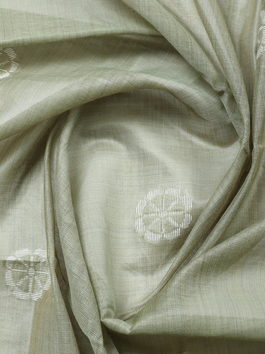 Aqua Green Embroidered Chanderi Unstitched Suit &amp; Pant With Chanderi Dupatta