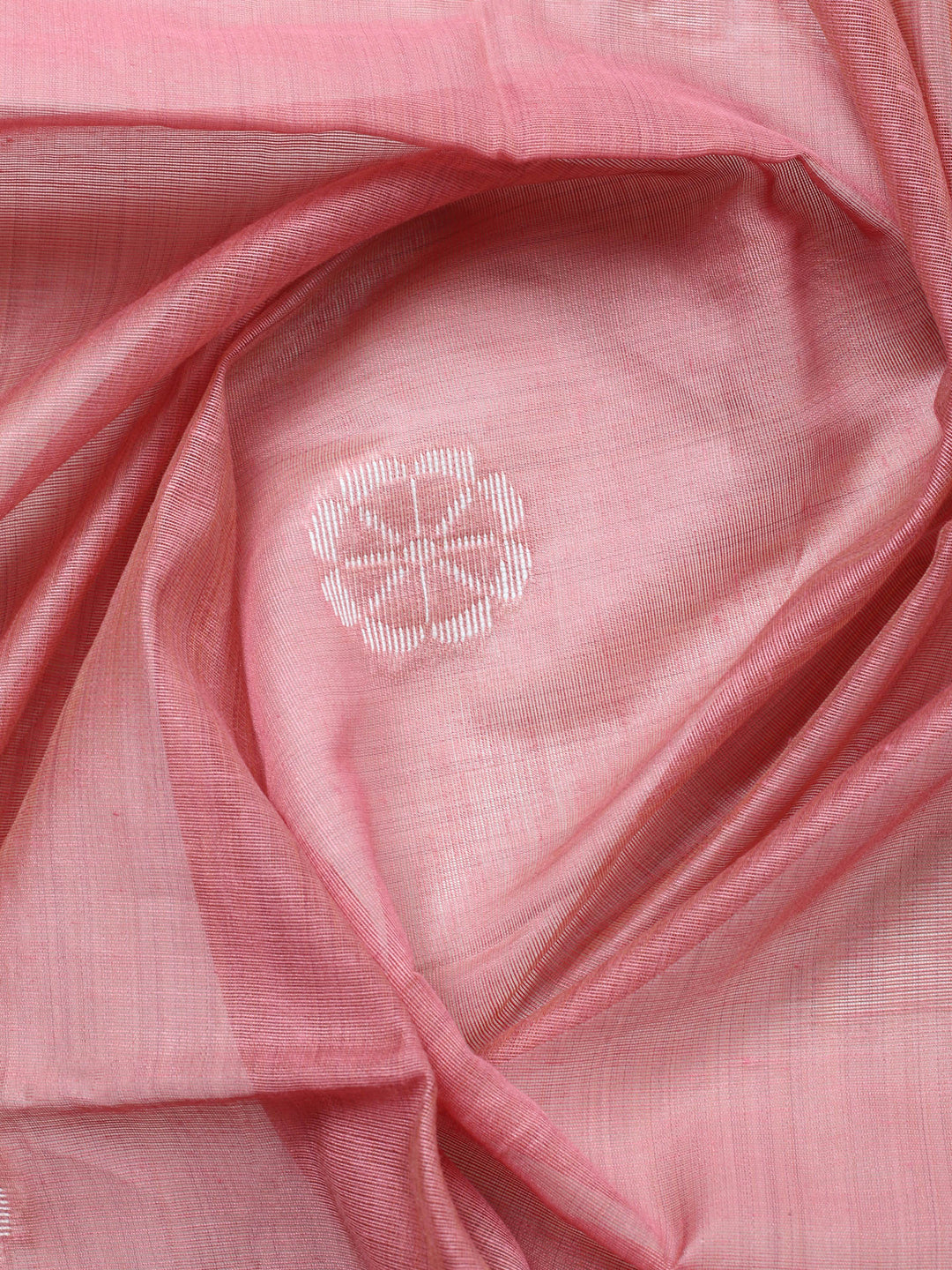 Pink Embroidered Chanderi Unstitched Suit &amp; Pant With Chanderi Dupatta