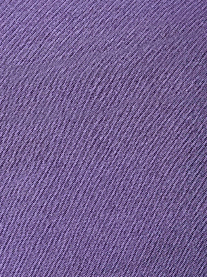 Lavender Printed Chanderi Unstitched Suit &amp; Pant With Chanderi Dupatta