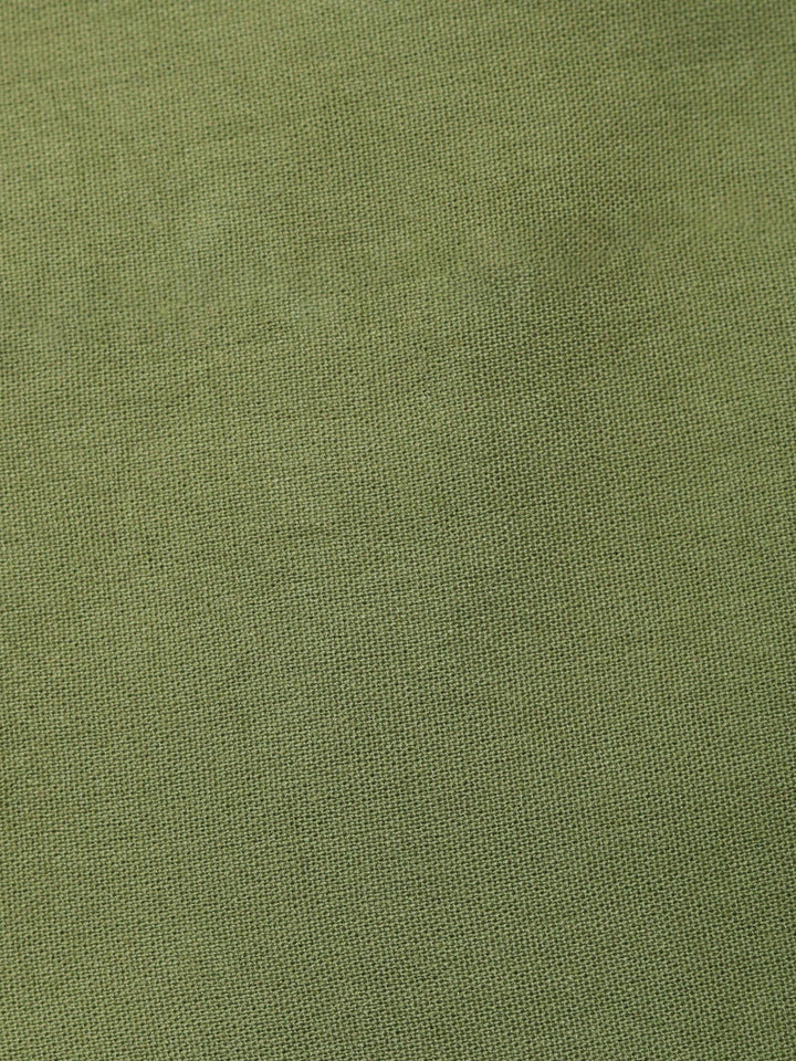 Pista Green Printed Chanderi Unstitched Suit &amp; Pant With Chanderi Dupatta