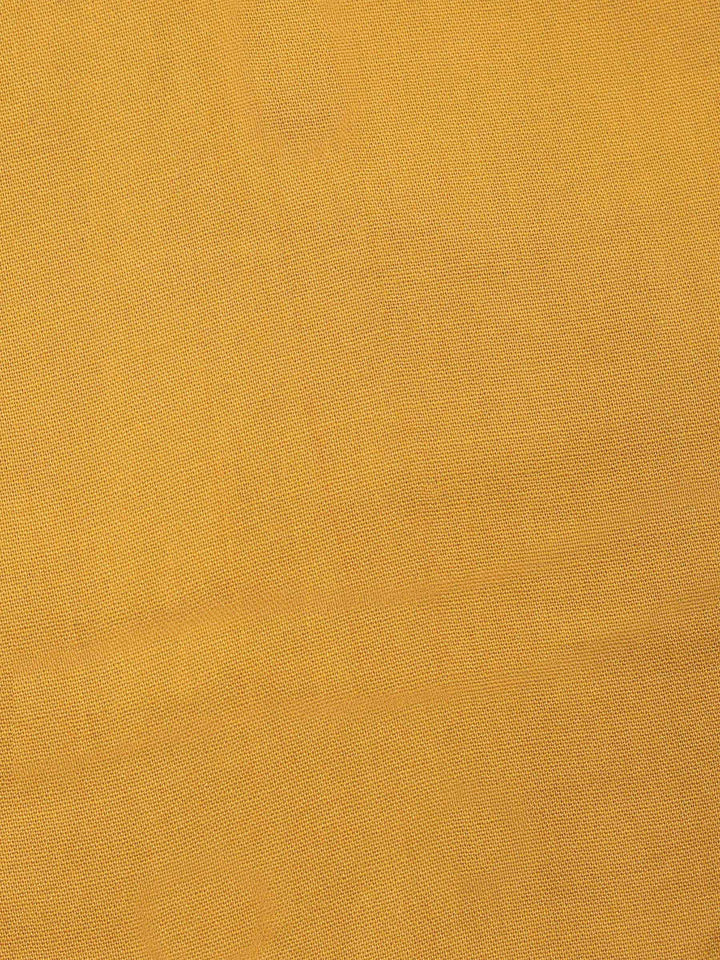 Mustard Printed Cotton Blend Unstitched Suit &amp; Pant With Cotton Dupatta