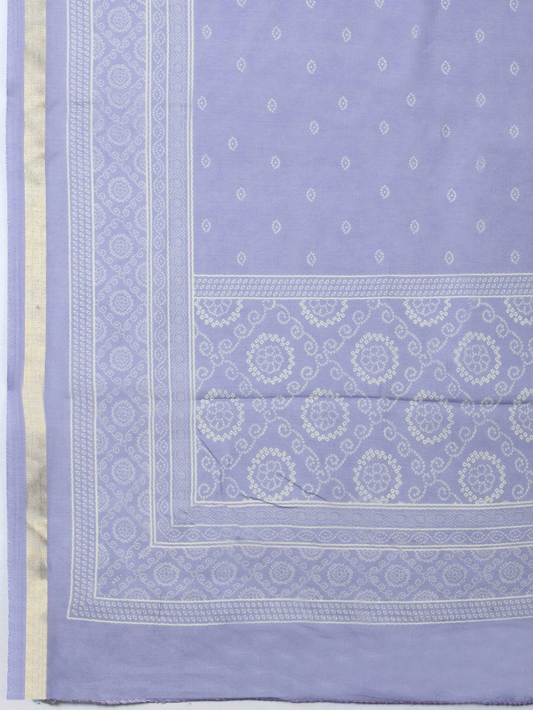 Lavender Embroidery Cotton Blend Unstitched Dress Material