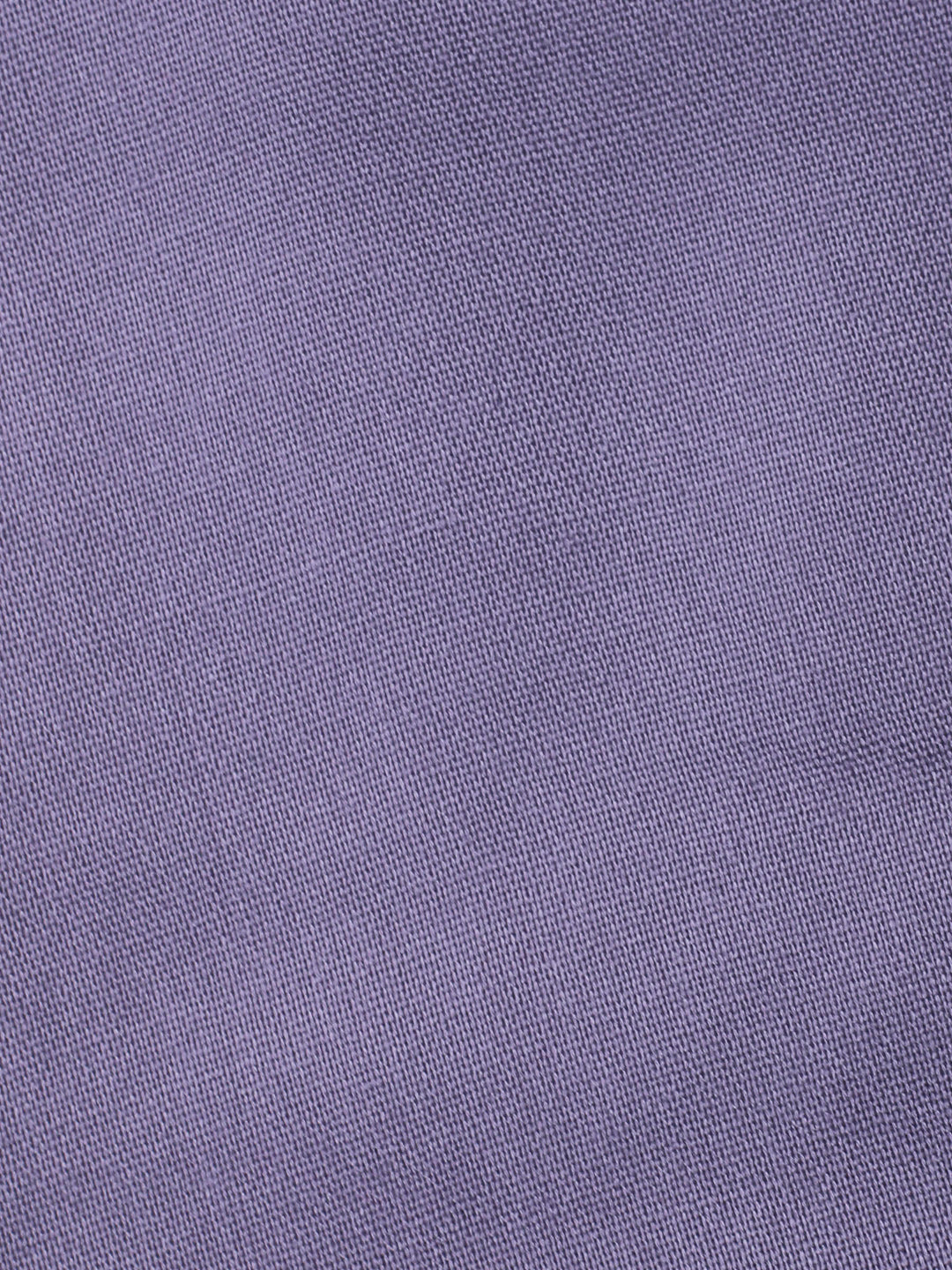Lavender Embroidery Cotton Blend Unstitched Dress Material