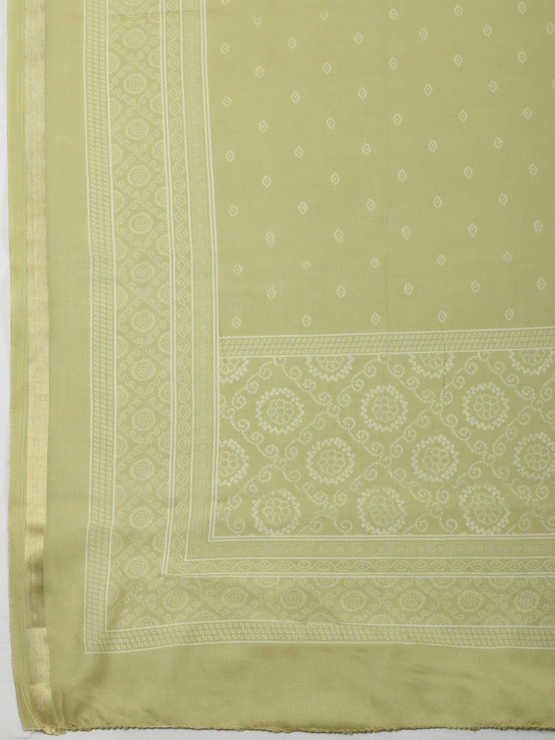 Lime Green Embroidery Cotton Blend Unstitched Dress Material