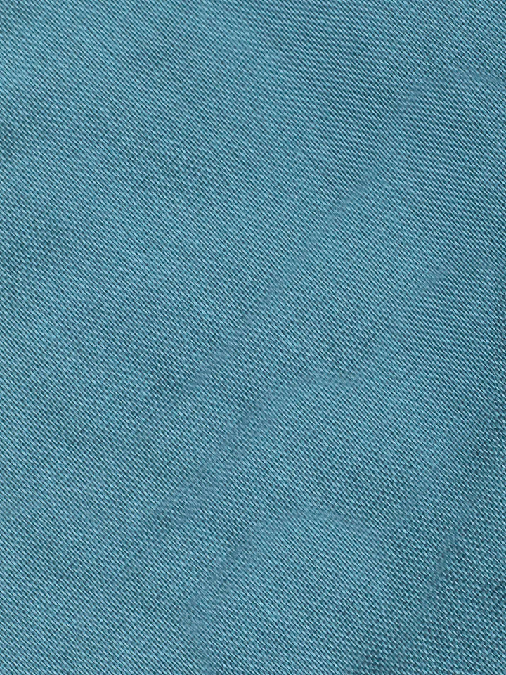 Sky Blue Embroidery Cotton Blend Unstitched Dress Material