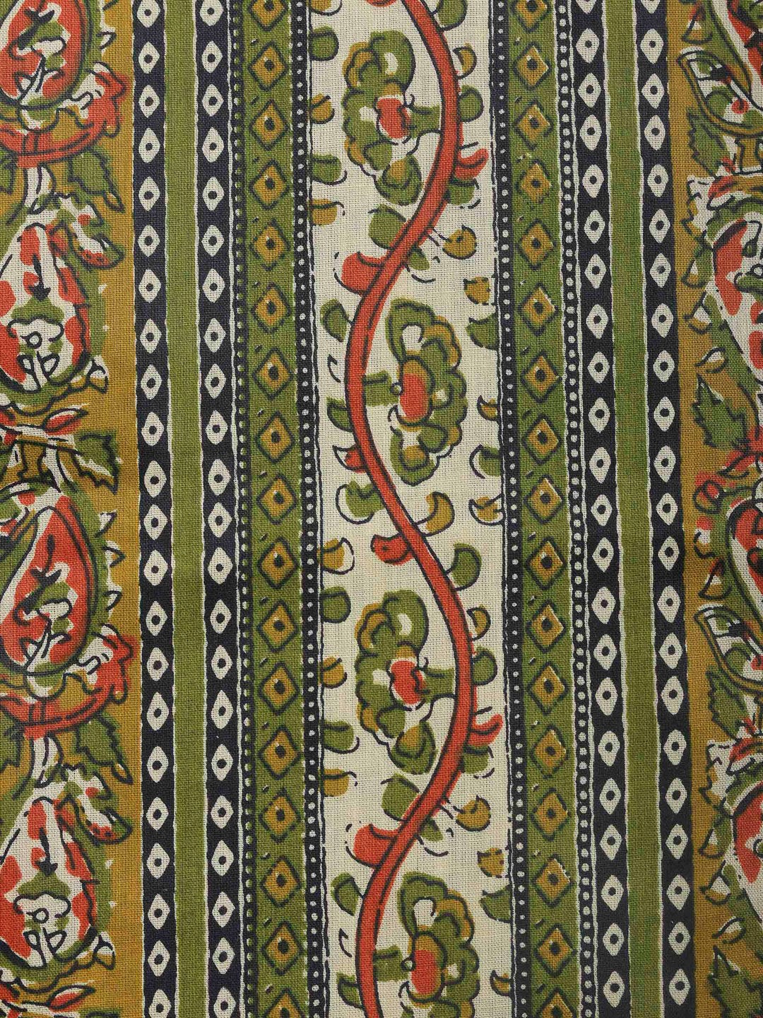 Mustard Printed Cotton Blend Unstitched Dress Material
