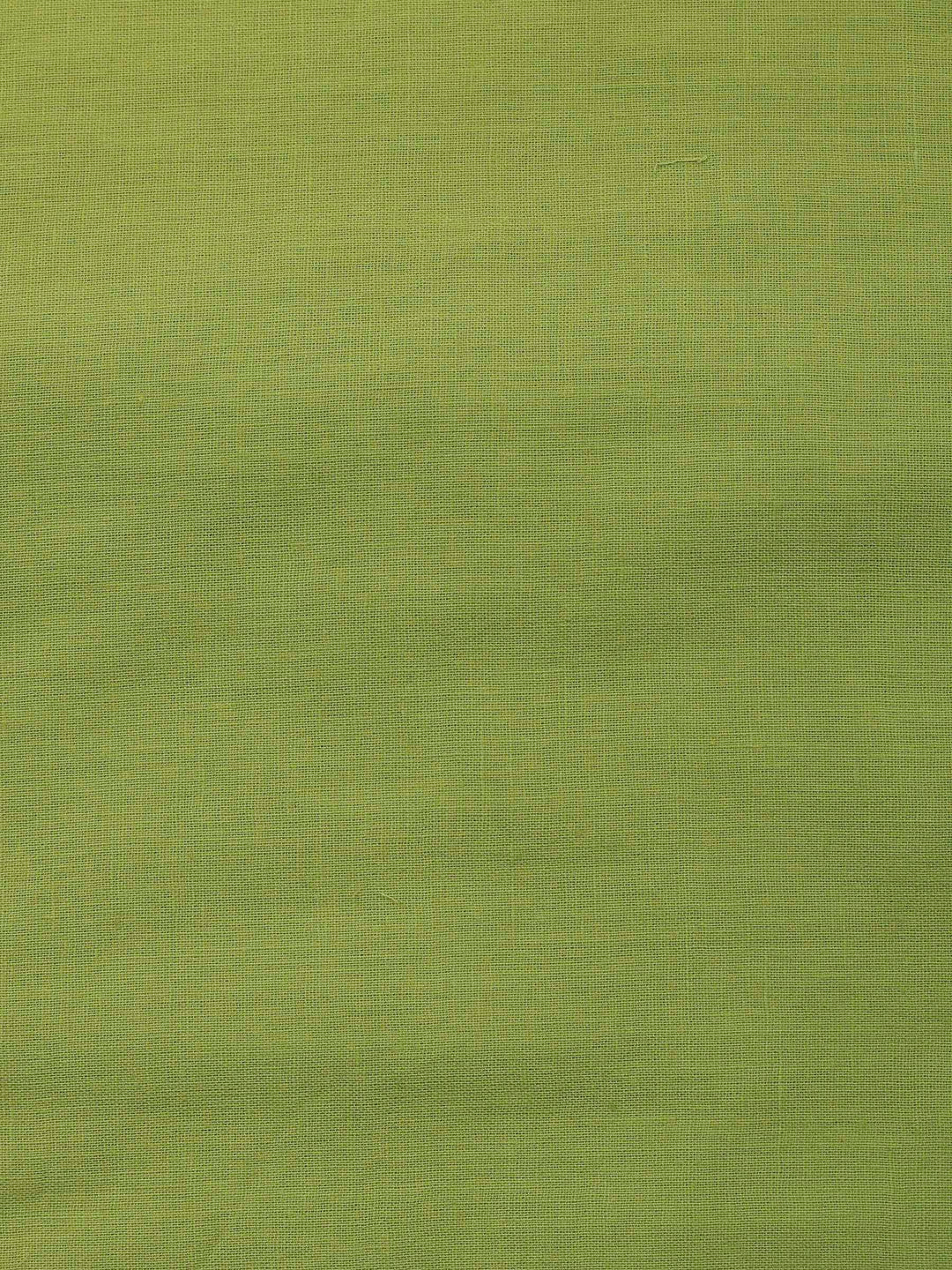 Pista Green Embroidery Chanderi Unstitched Dress Material