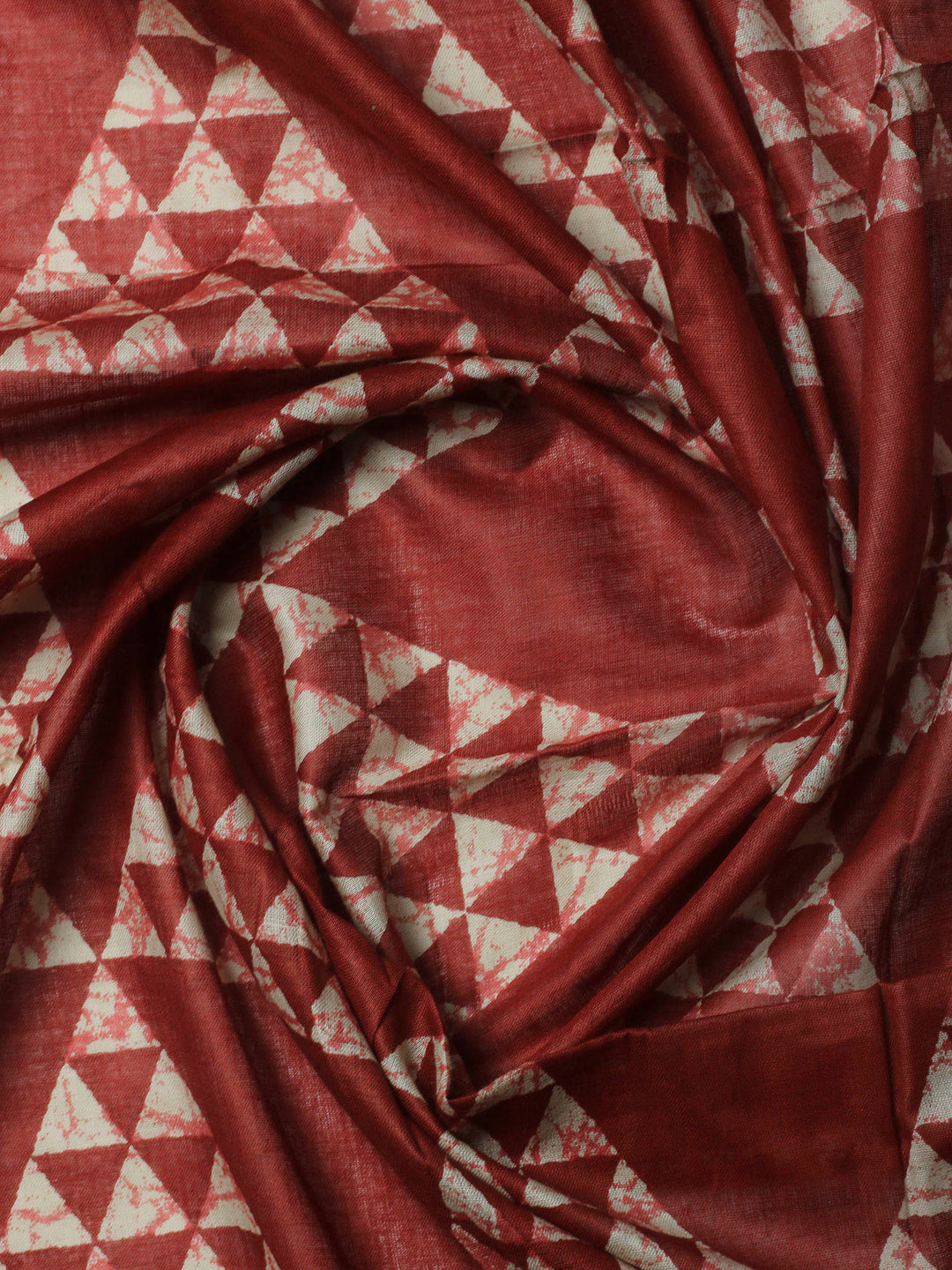 Maroon Printed Cotton Blend Unstitched Dress Material