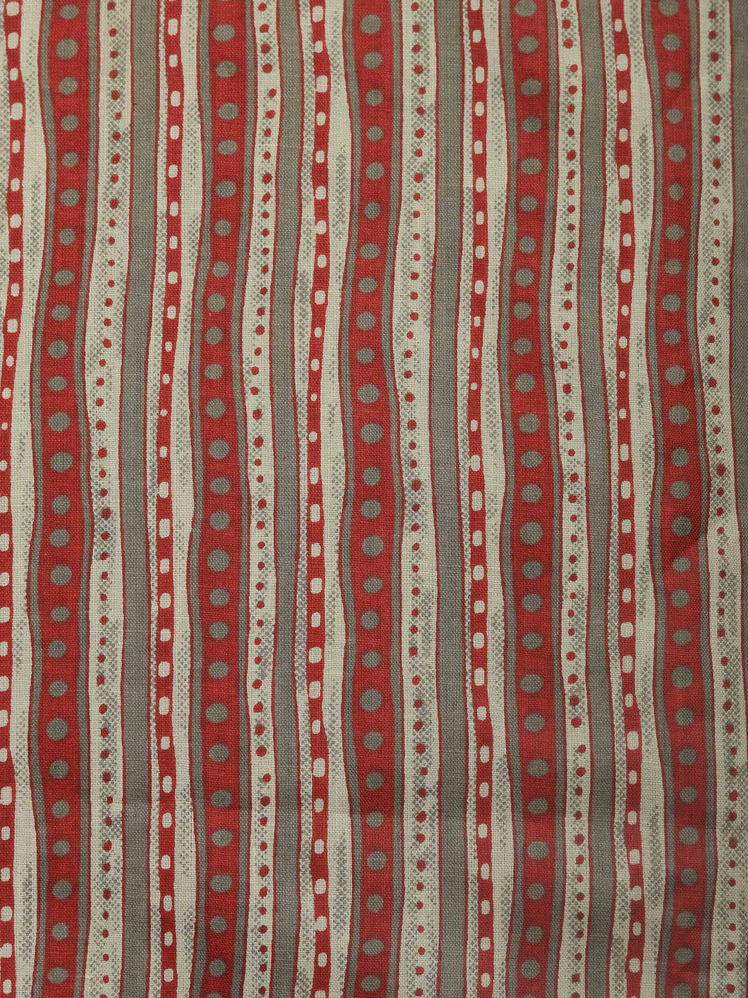Maroon Printed Cotton Blend Unstitched Dress Material