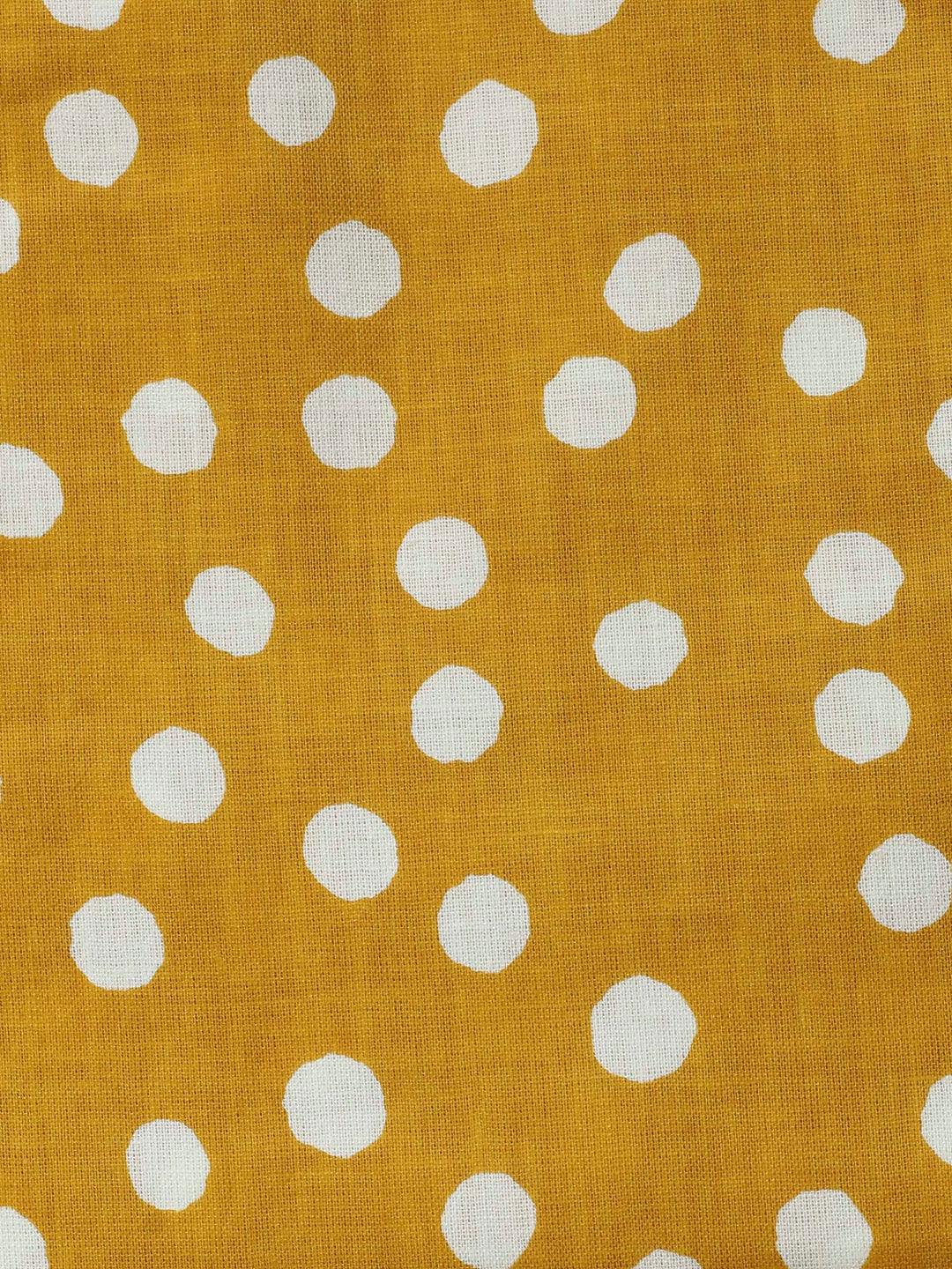 Mustard Printed Cotton Blend Unstitched Dress Material