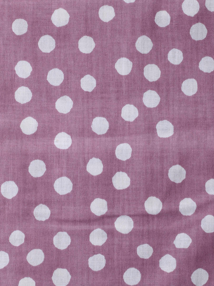 Onion Pink Printed Cotton Blend Unstitched Dress Material