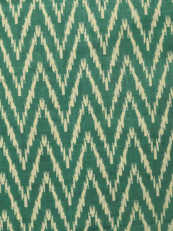 Aqua Green Embroidered Cotton Blend Unstitched Suit &amp; Pant With Cotton Dupatta