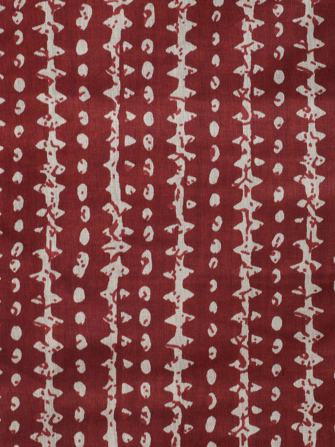 Rust Printed Cotton Blend Unstitched Dress Material