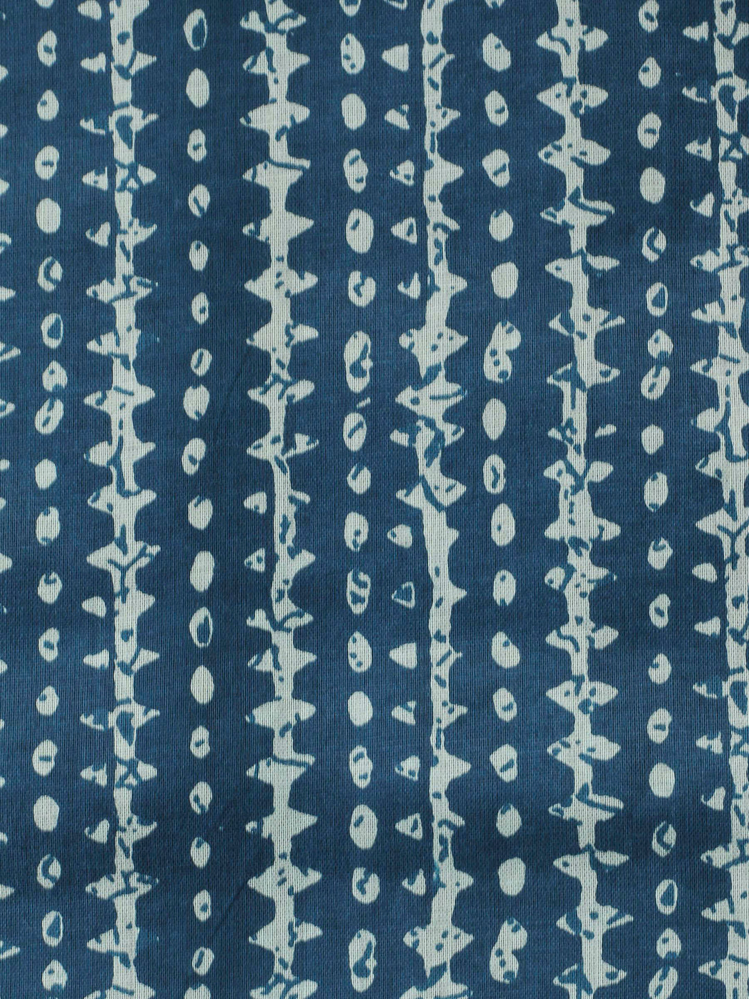 Teal Blue Printed Cotton Blend Unstitched Dress Material