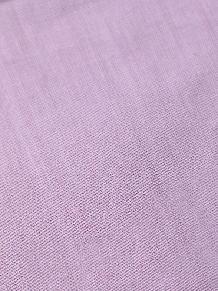 Mauve Embroidered Cotton Blend Unstitched Suit &amp; Pant With Cotton Dupatta